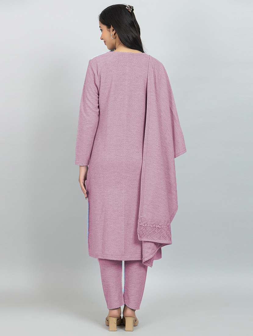 Women Self Design Long Sleeve Suit Set - 21680904 -  Standard Image - 3