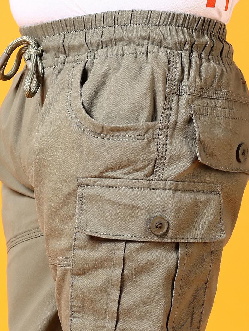 boys mid rise solid cargo shorts - 21681041 - Standard Image - 5