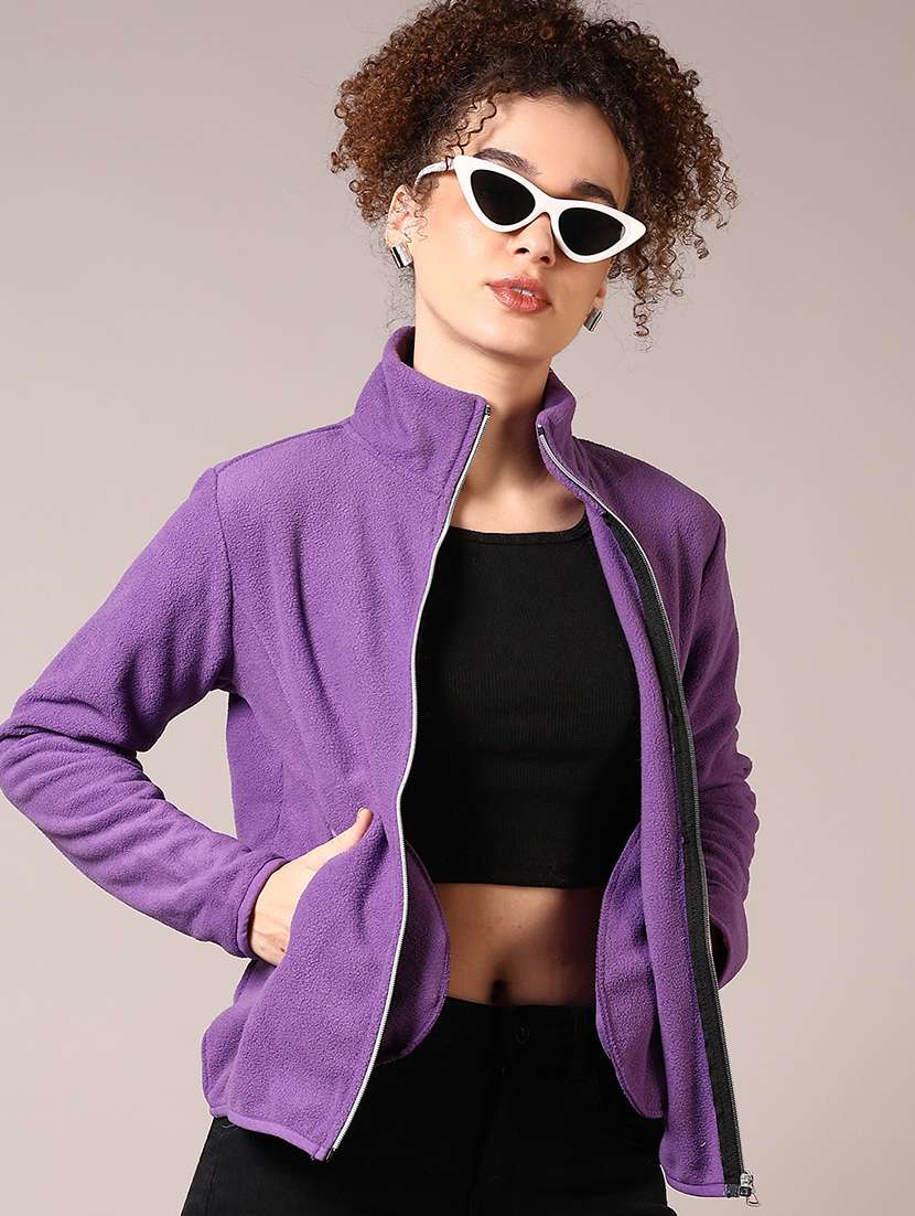 women solid long sleeves sweatshirt