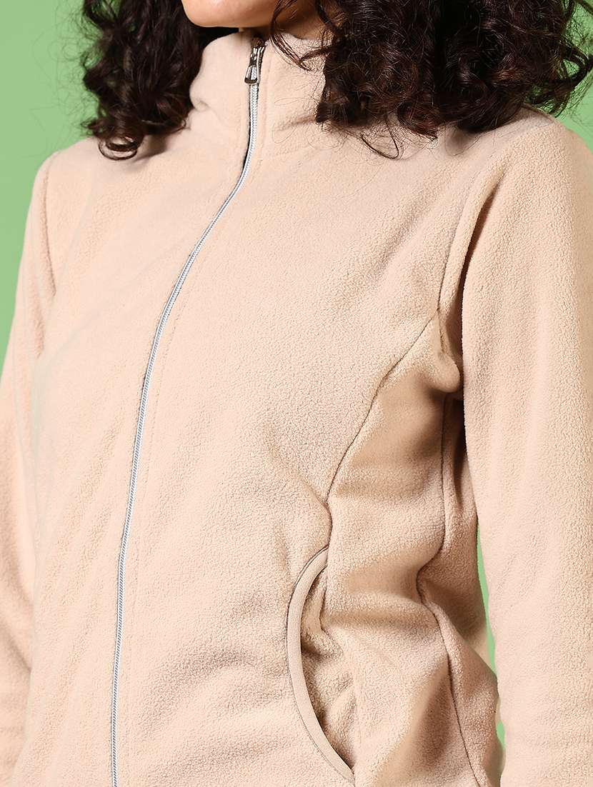 women solid long sleeves sweatshirt - 21681152 -  Standard Image - 3
