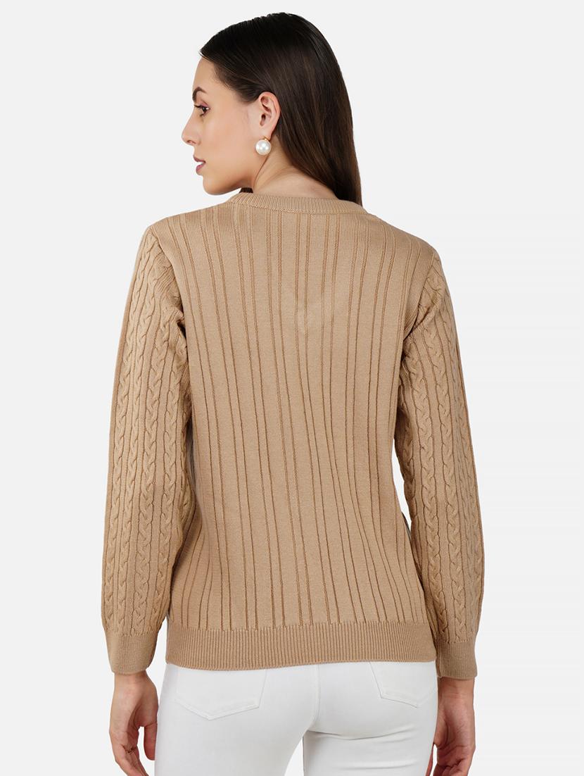 women self designed long sleeves pullover - 21681874 - Standard Image - 3