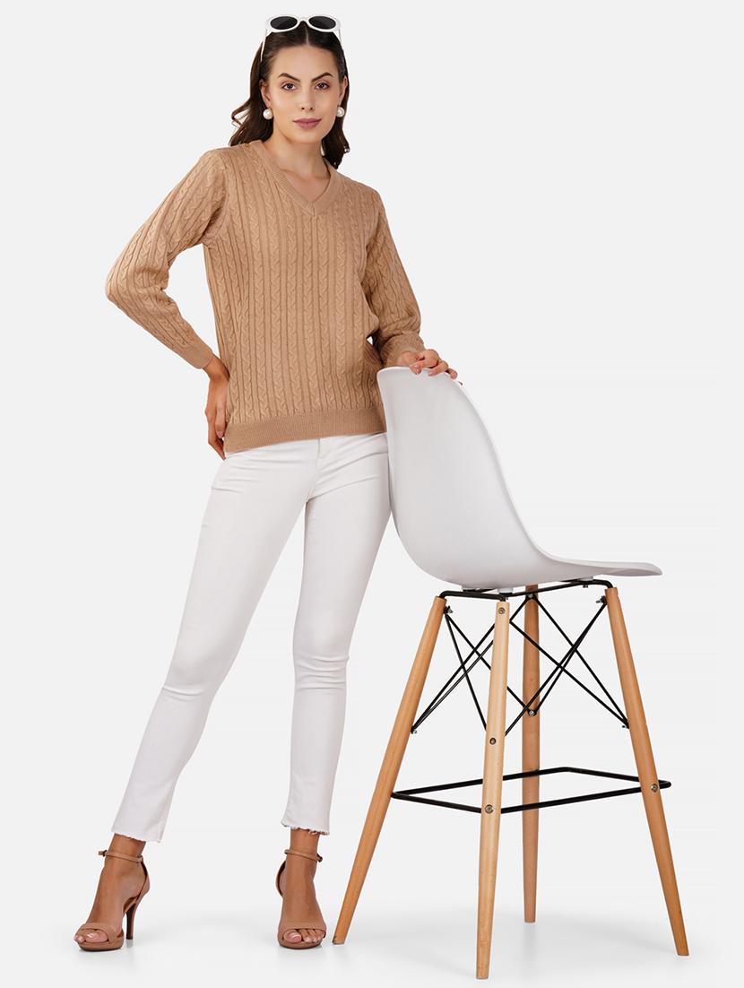 women self designed long sleeves pullover - 21681874 - Standard Image - 5