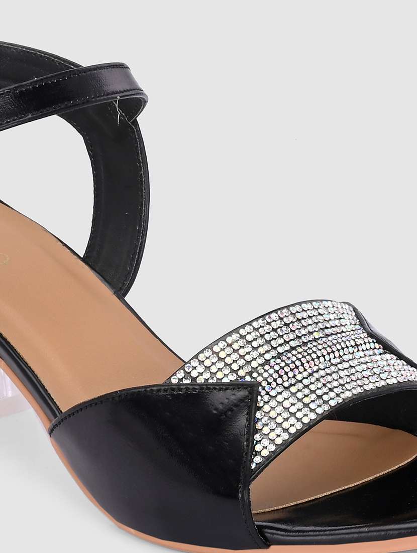 women black snkle strap sandal - 21681899 -  Standard Image - 5