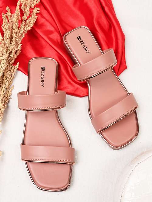 women pink slip on sandal - 21681905 -  Standard Image - 0