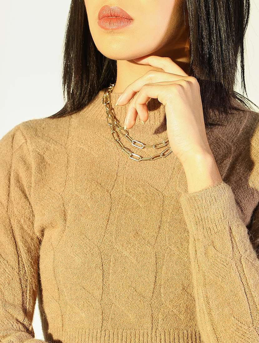 women solid top and skirt co-ord set - 21682001 -  Standard Image - 5