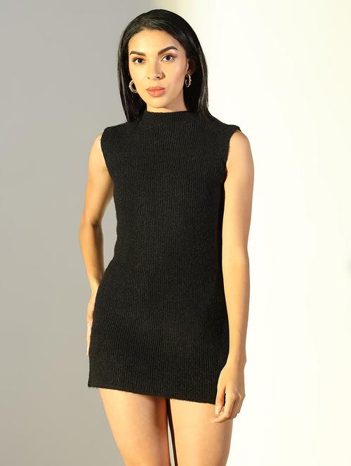 women solid winter wear dress with pullover - 21682041 - Standard Image - 0