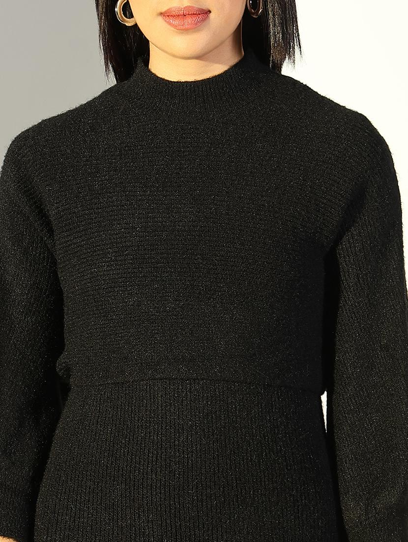 women solid winter wear dress with pullover - 21682041 - Standard Image - 5