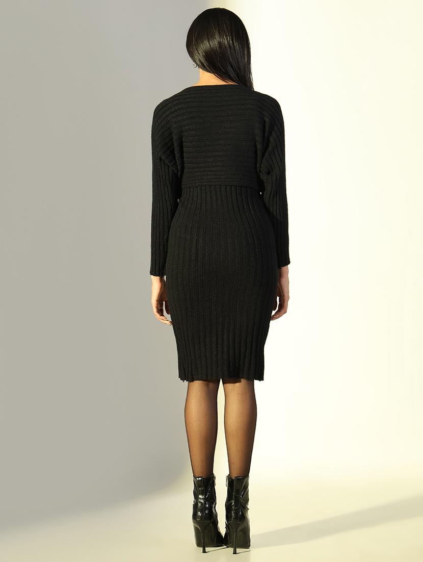 women solid winter wear bodycon dress with pullover - 21682070 - Standard Image - 3