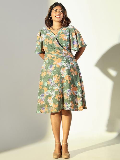 women floral printed fit & flare dress - 21682101 -  Standard Image - 0