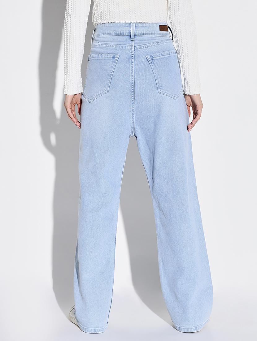 women light blue denim distress jean - 21682127 - Standard Image - 3