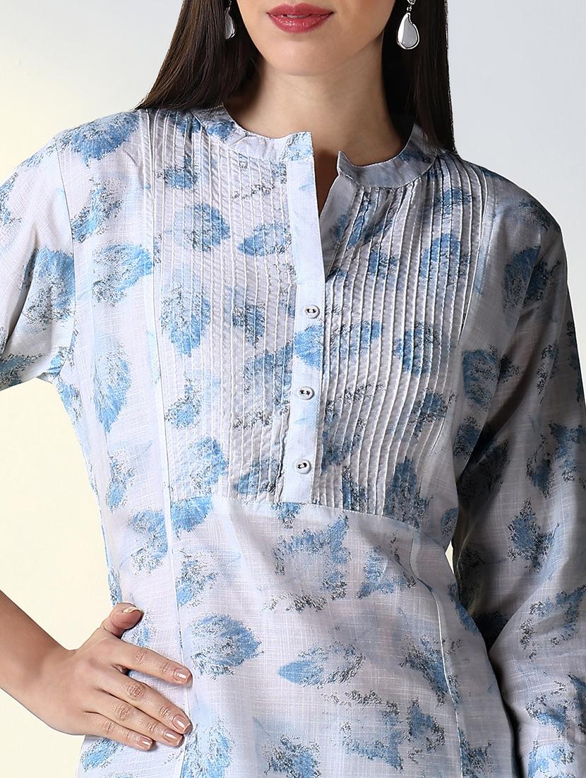 women printed three quarter sleeve straight kurta - 21682146 - Standard Image - 5