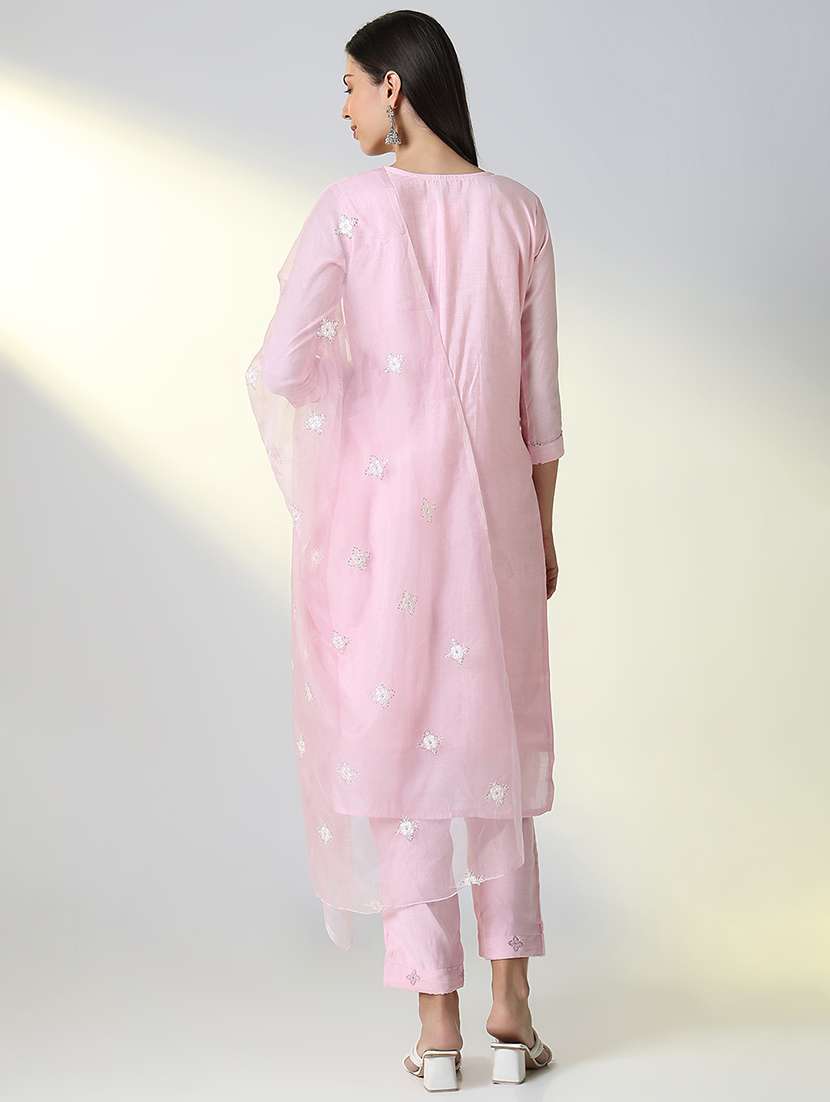 women embroidered kurta pant set with dupatta - 21682192 -  Standard Image - 3