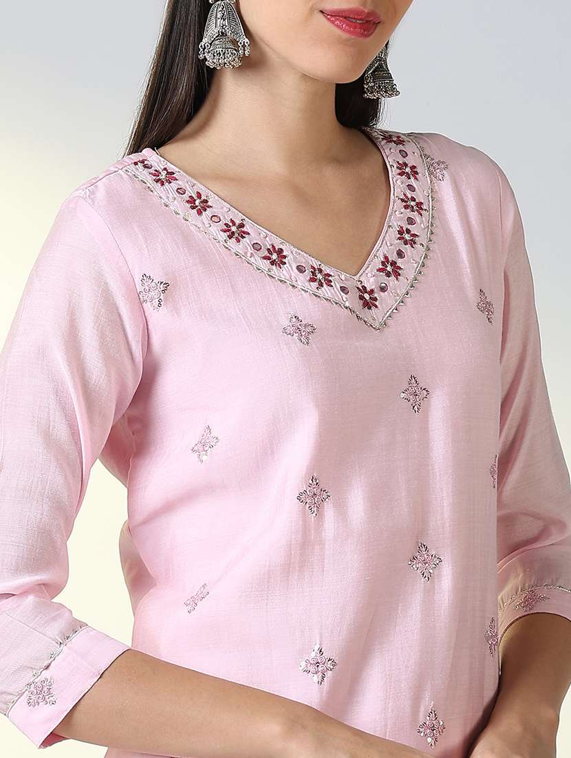 women embroidered kurta pant set with dupatta - 21682192 -  Standard Image - 5