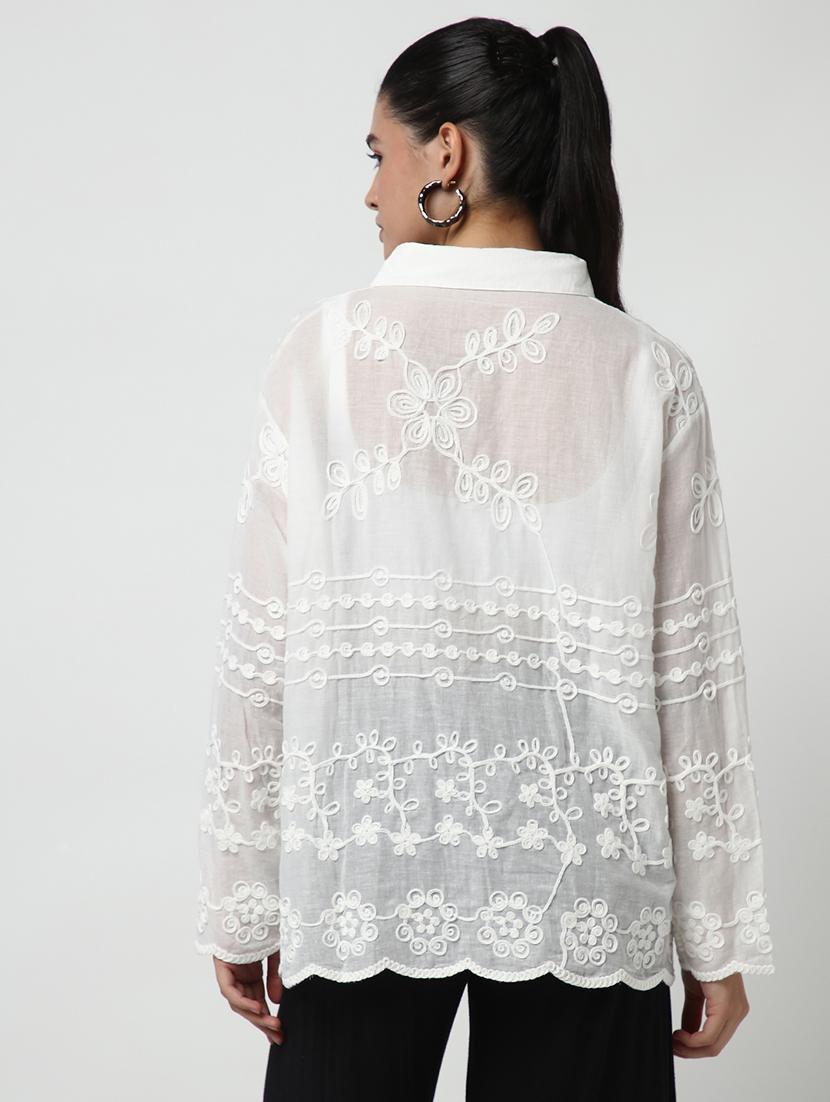 women embroidered long sleeve shirt - 21682207 - Standard Image - 3