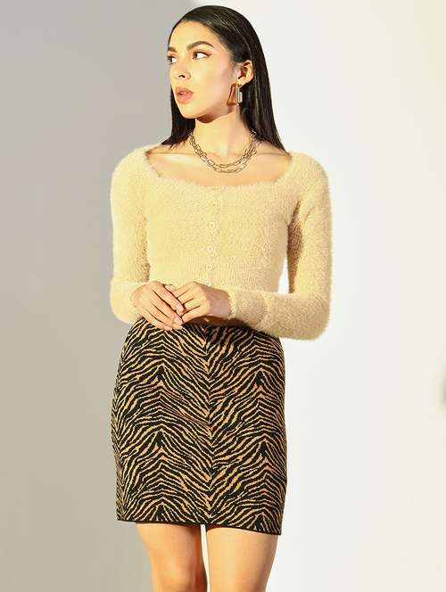women solid long sleeve crop top - 21682228 - Standard Image - 0