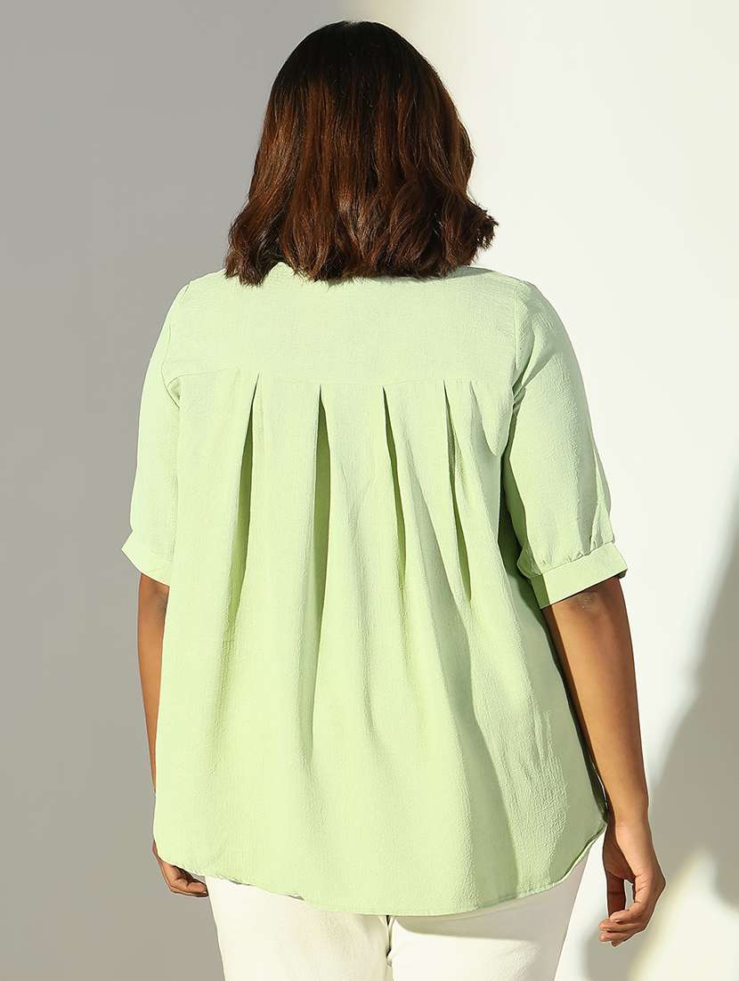 women plus size solid regular top - 21682281 -  Standard Image - 3