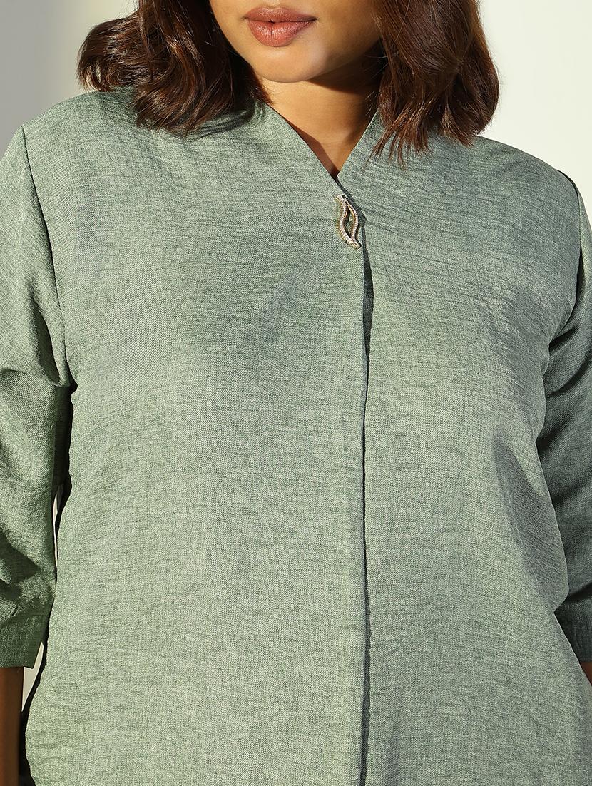 women solid short sleeve regular top - 21682289 - Standard Image - 5