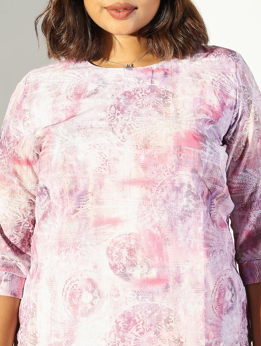 women plus size printed three quarter sleeves top - 21682295 - Standard Image - 5