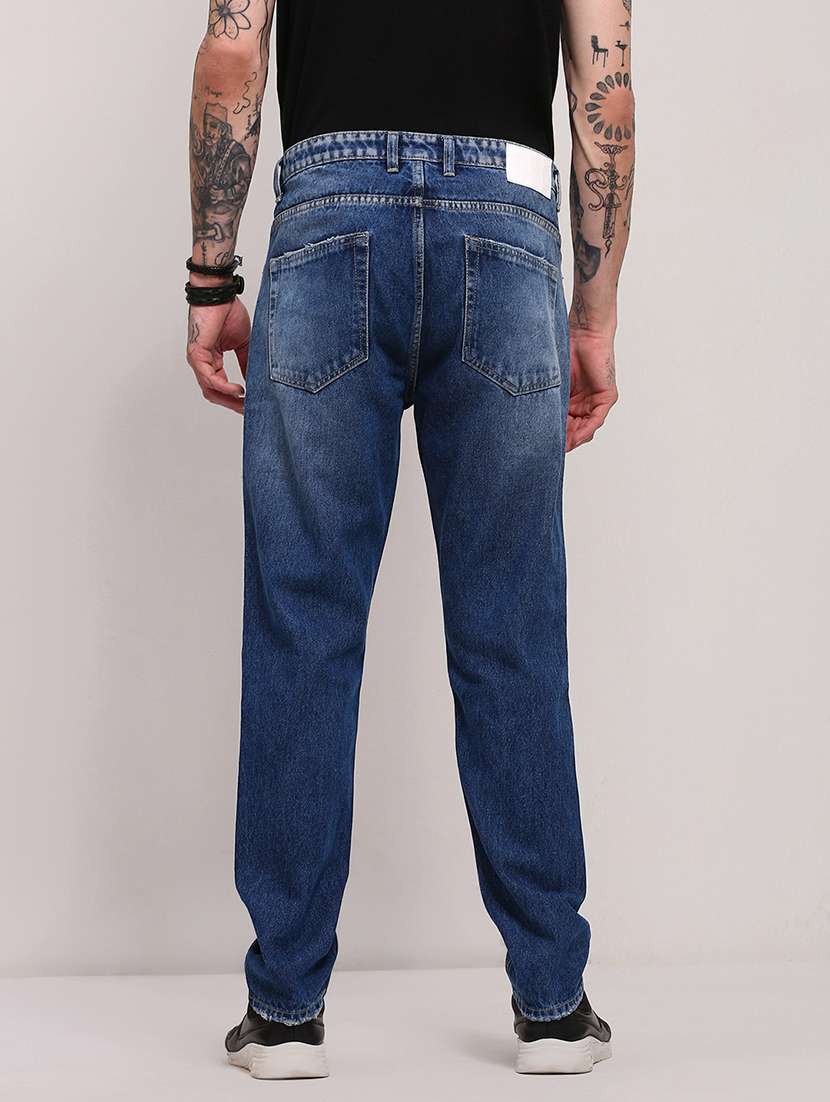 men low rise slim fit distressed jeans - 21682341 -  Standard Image - 3