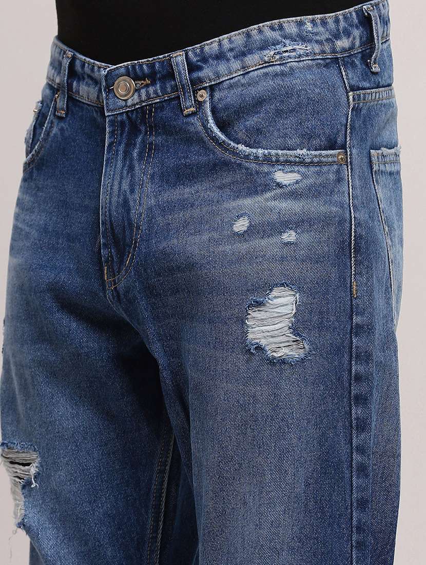 men low rise slim fit distressed jeans - 21682341 -  Standard Image - 5