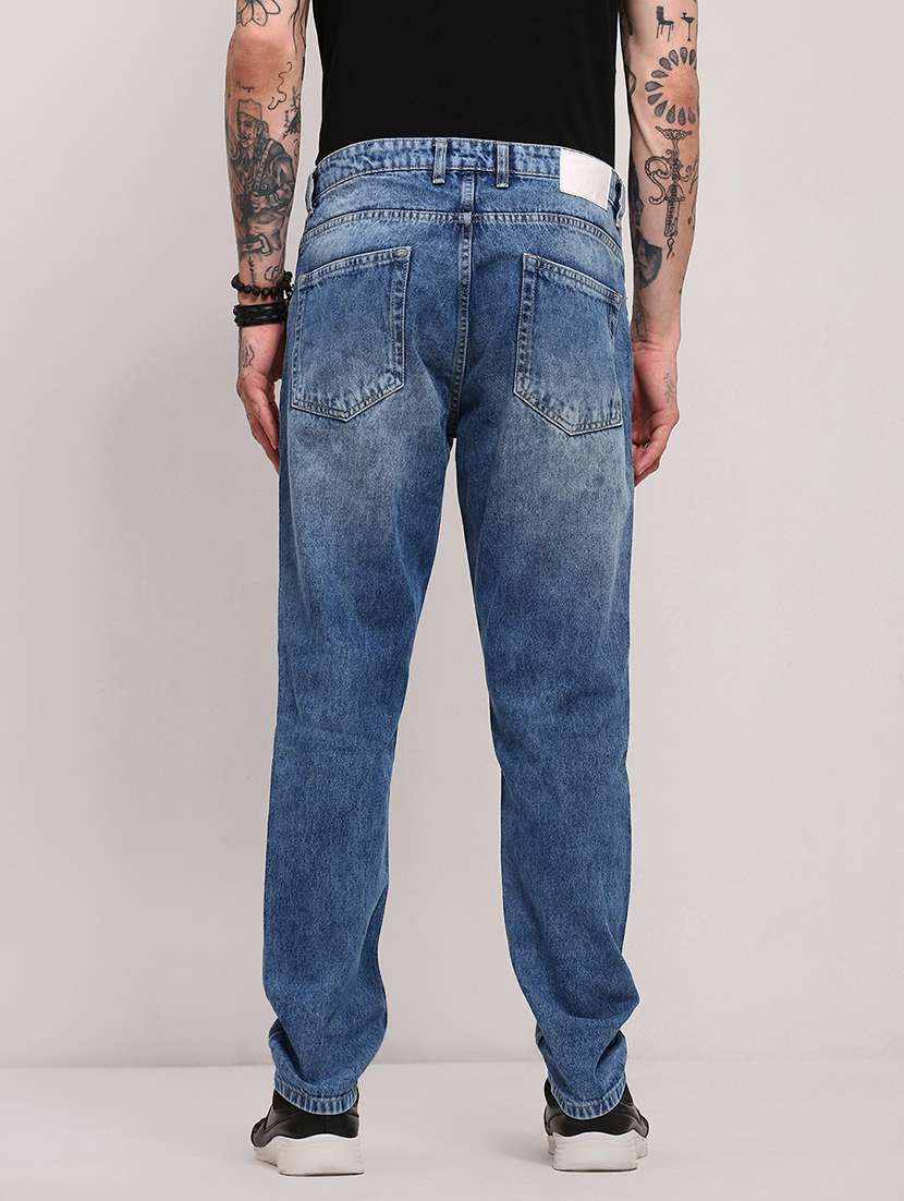 men low rise slim fit plain jeans - 21682344 - Standard Image - 3