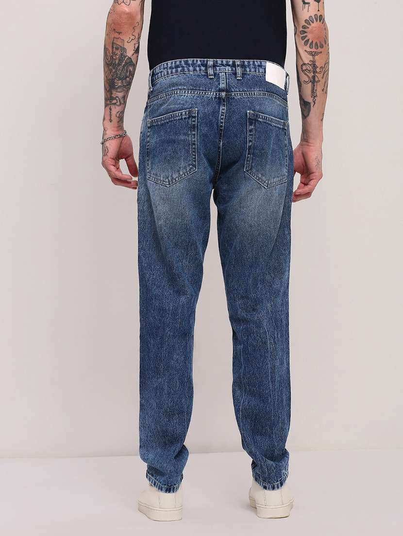 men low rise slim fit plain jeans - 21682345 -  Standard Image - 3