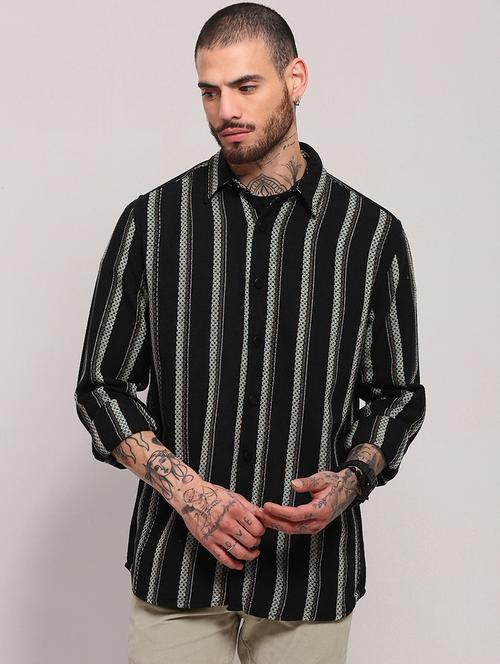 men long sleeves striped casual shirt - 21682366 -  Standard Image - 0