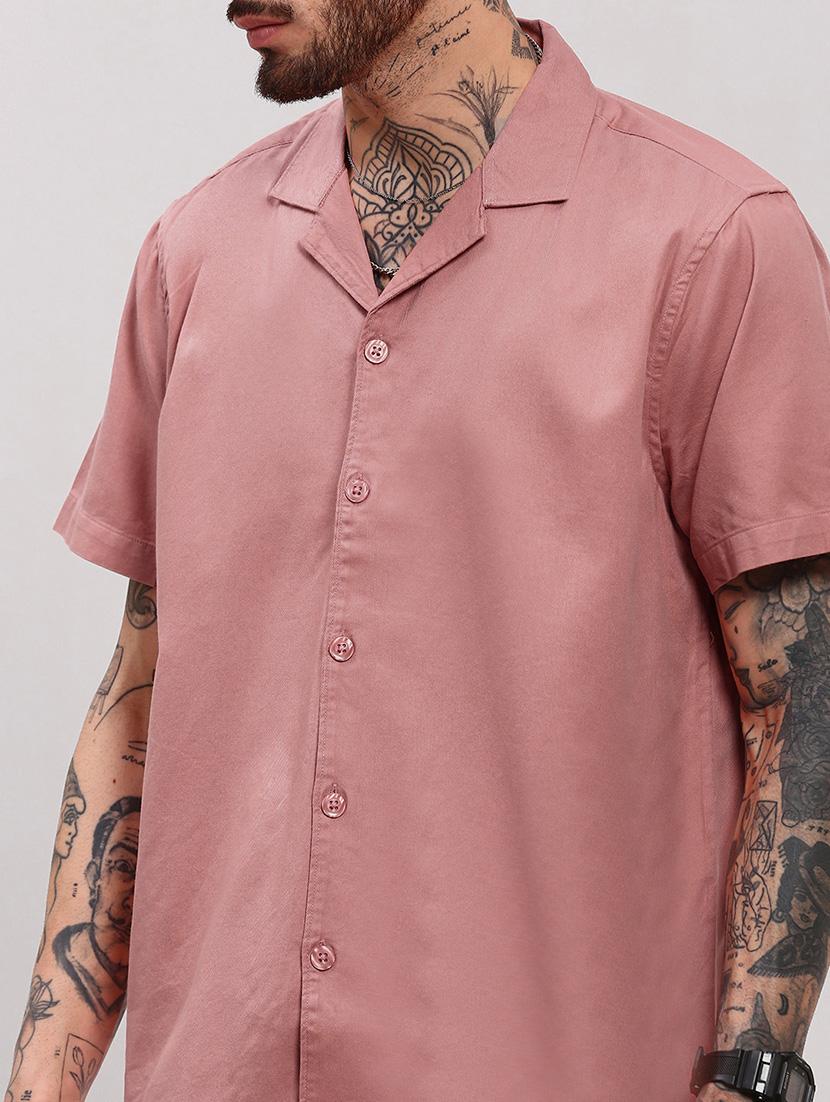 men short sleeves solid casual shirt - 21682382 - Standard Image - 5