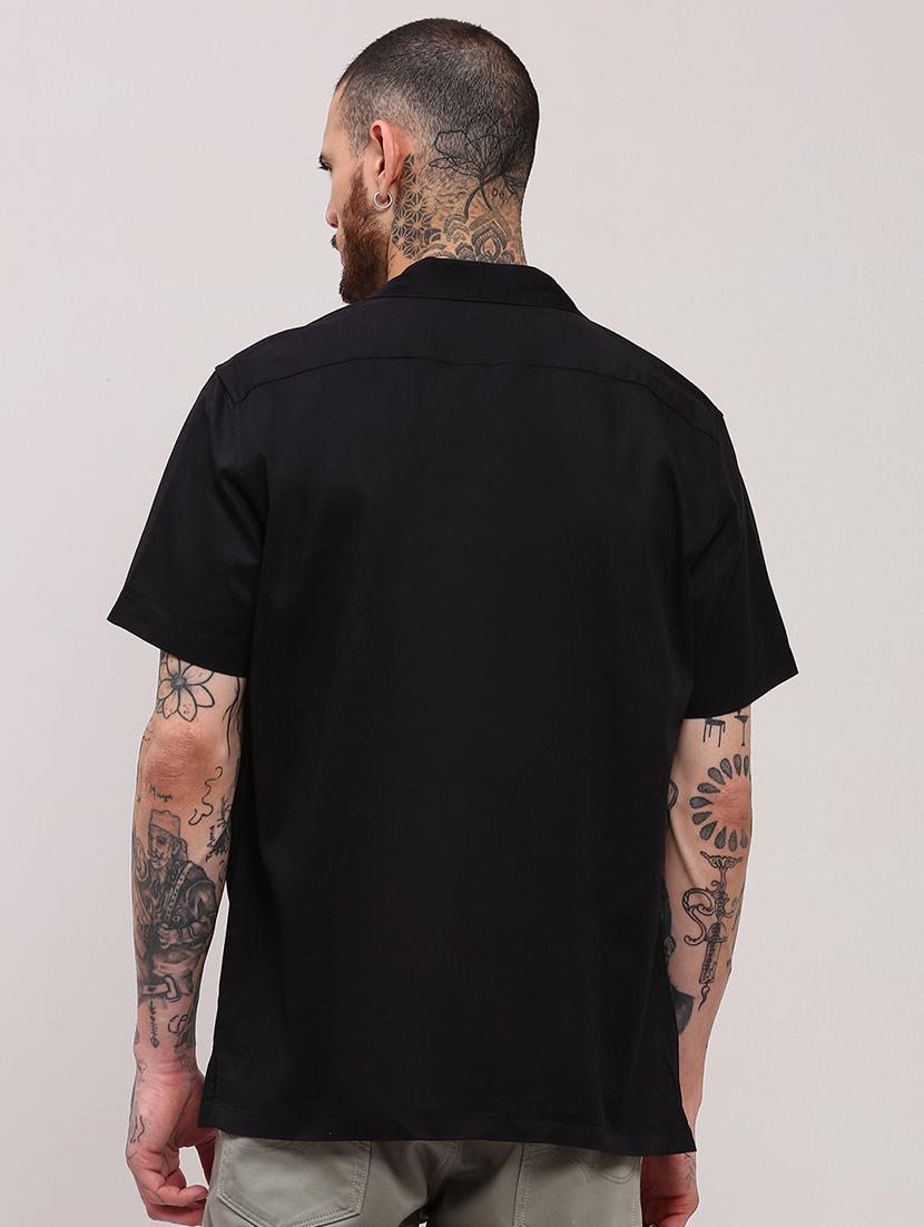 men short sleeves solid casual shirt - 21682384 - Standard Image - 3