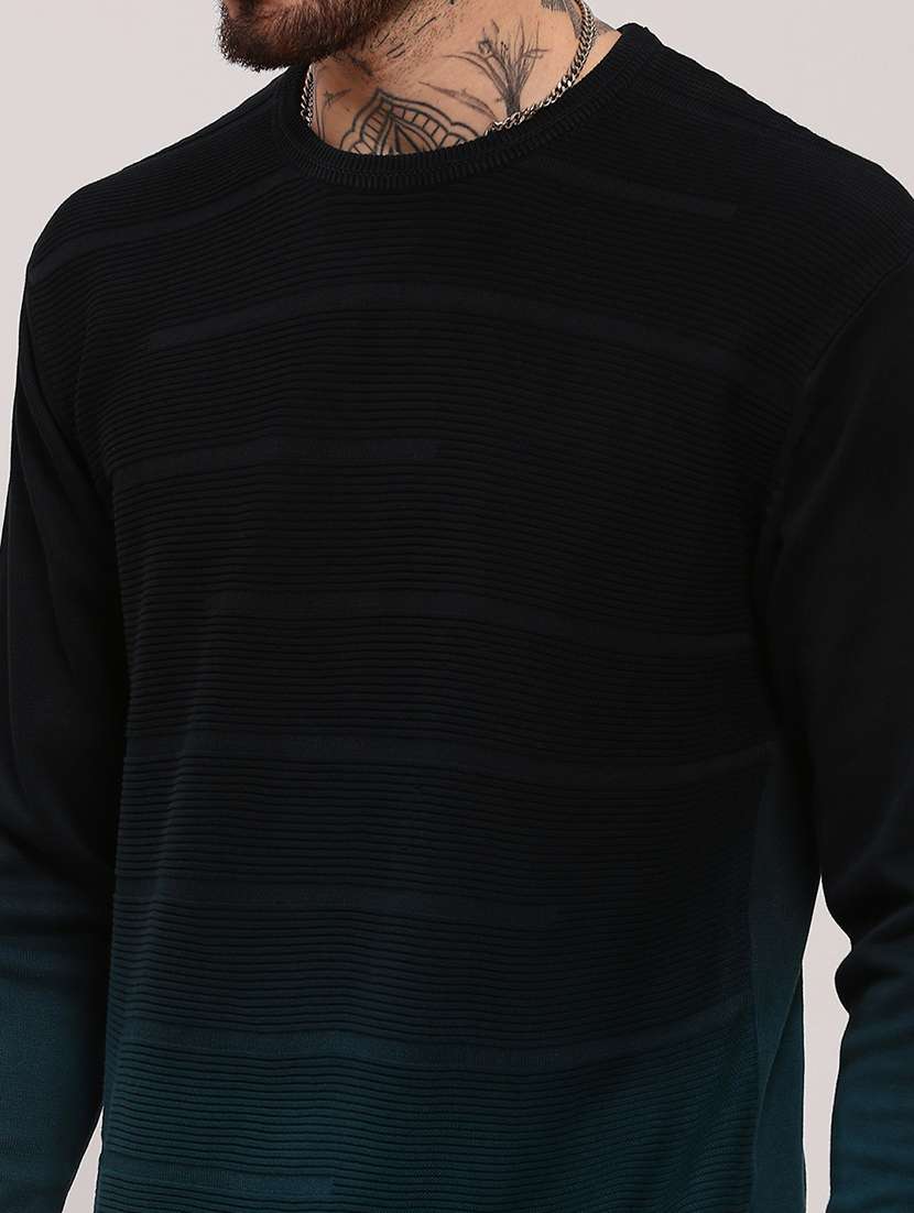 men long sleeves color block pullover - 21682402 -  Standard Image - 5