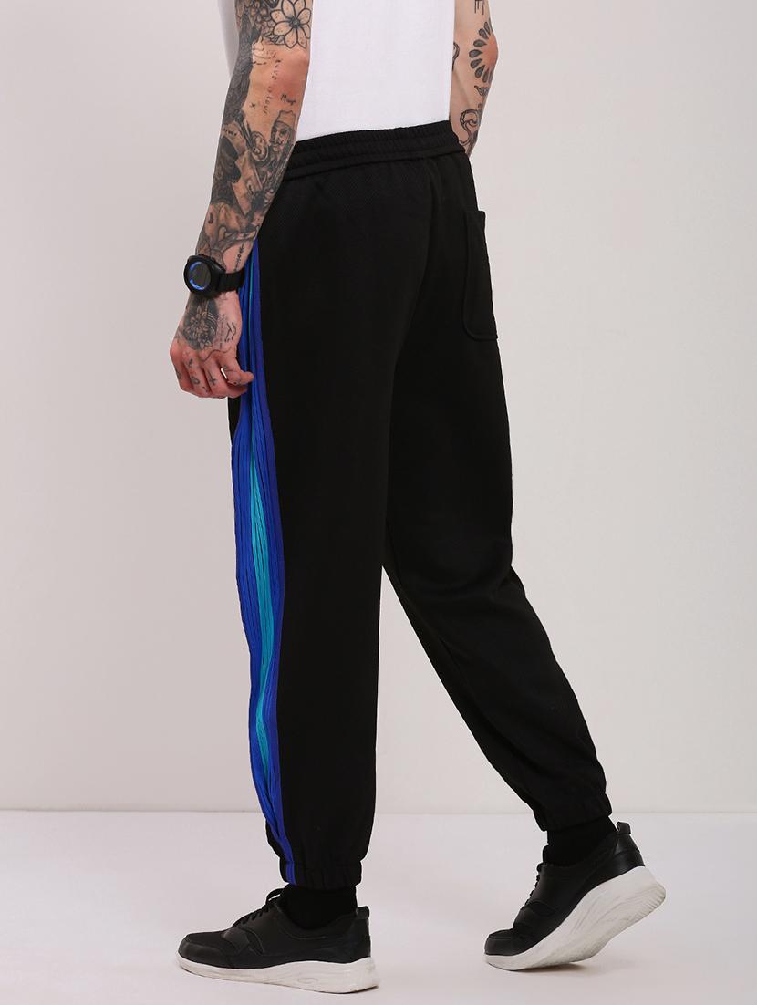 men mid rise side taped joggers - 21682441 - Standard Image - 3
