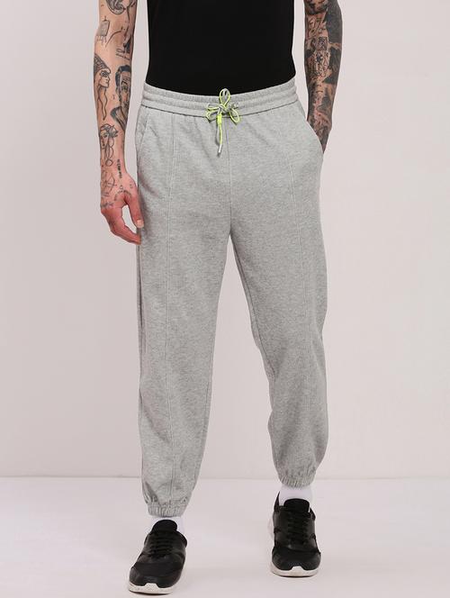men mid rise solid joggers - 21682442 - Standard Image - 0