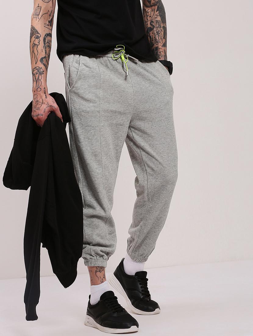 men mid rise solid joggers - 21682442 - Standard Image - 3