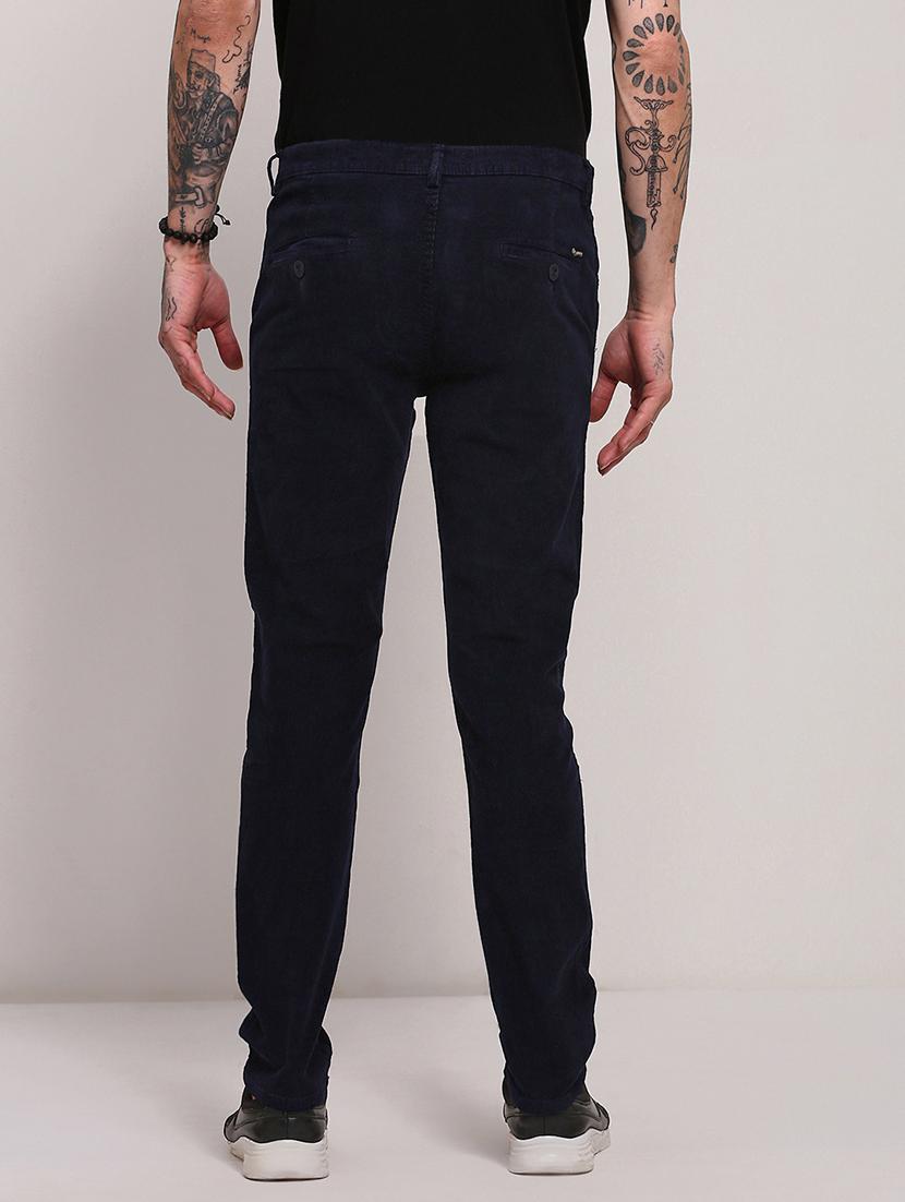 men low rise solid cordurory trouser - 21682446 - Standard Image - 3
