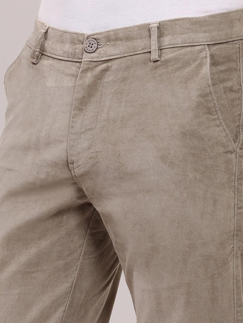 men low rise solid chinos - 21682450 - Standard Image - 5