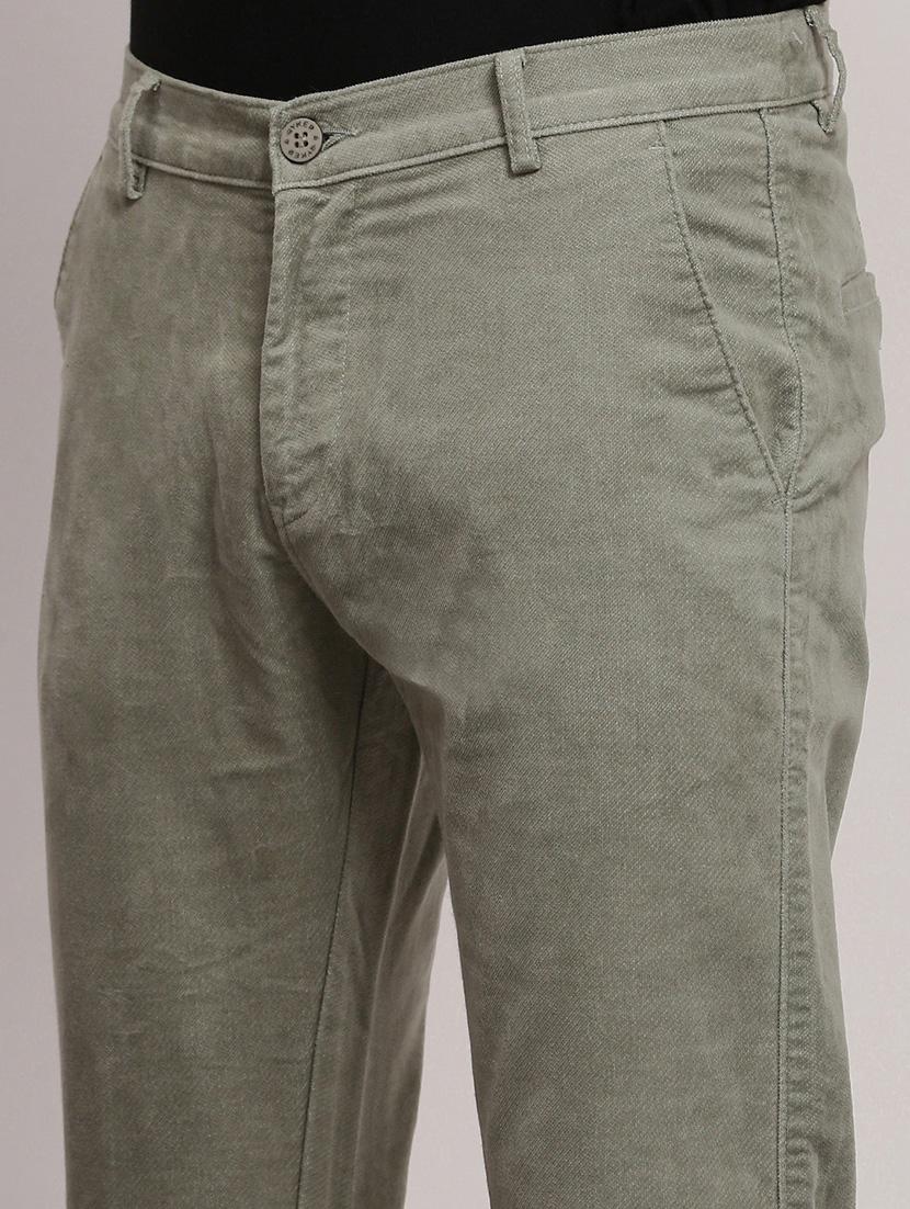 men low rise solid chinos - 21682451 - Standard Image - 5