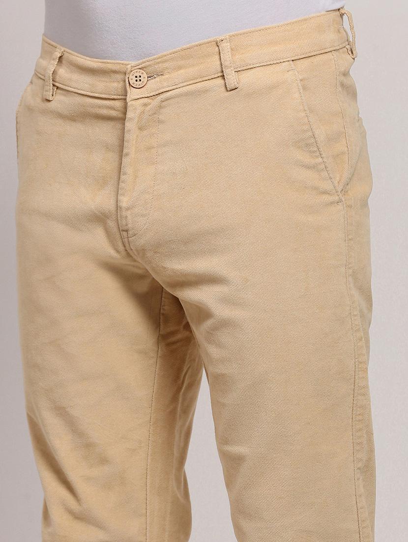 men low rise solid chinos - 21682454 - Standard Image - 5
