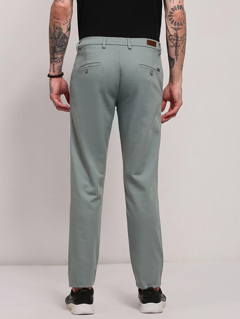 men low rise solid chinos - 21682456 - Standard Image - 3