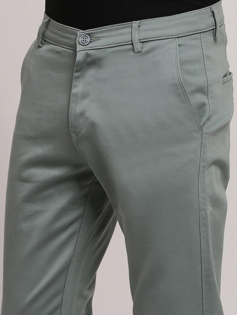 men low rise solid chinos - 21682456 - Standard Image - 5