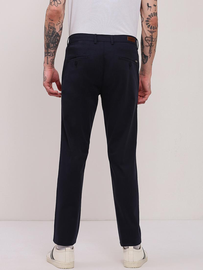 men low rise solid chinos - 21682458 - Standard Image - 3