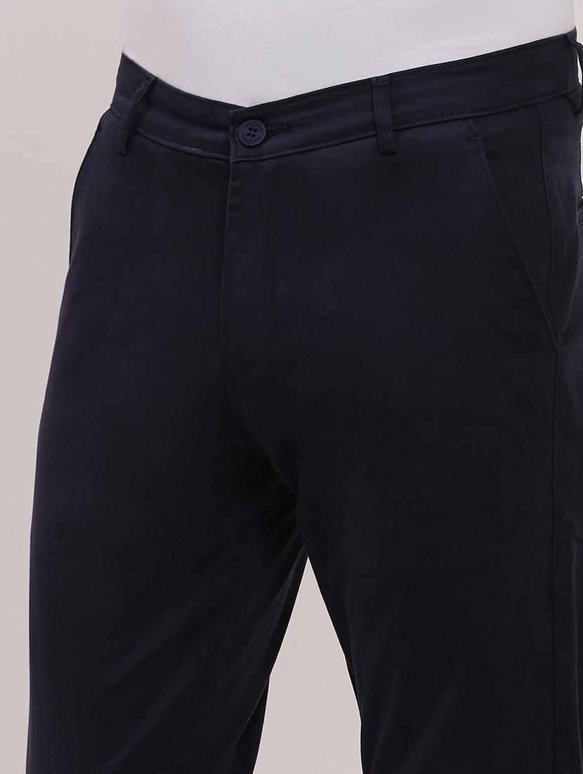 men low rise solid chinos - 21682458 - Standard Image - 5