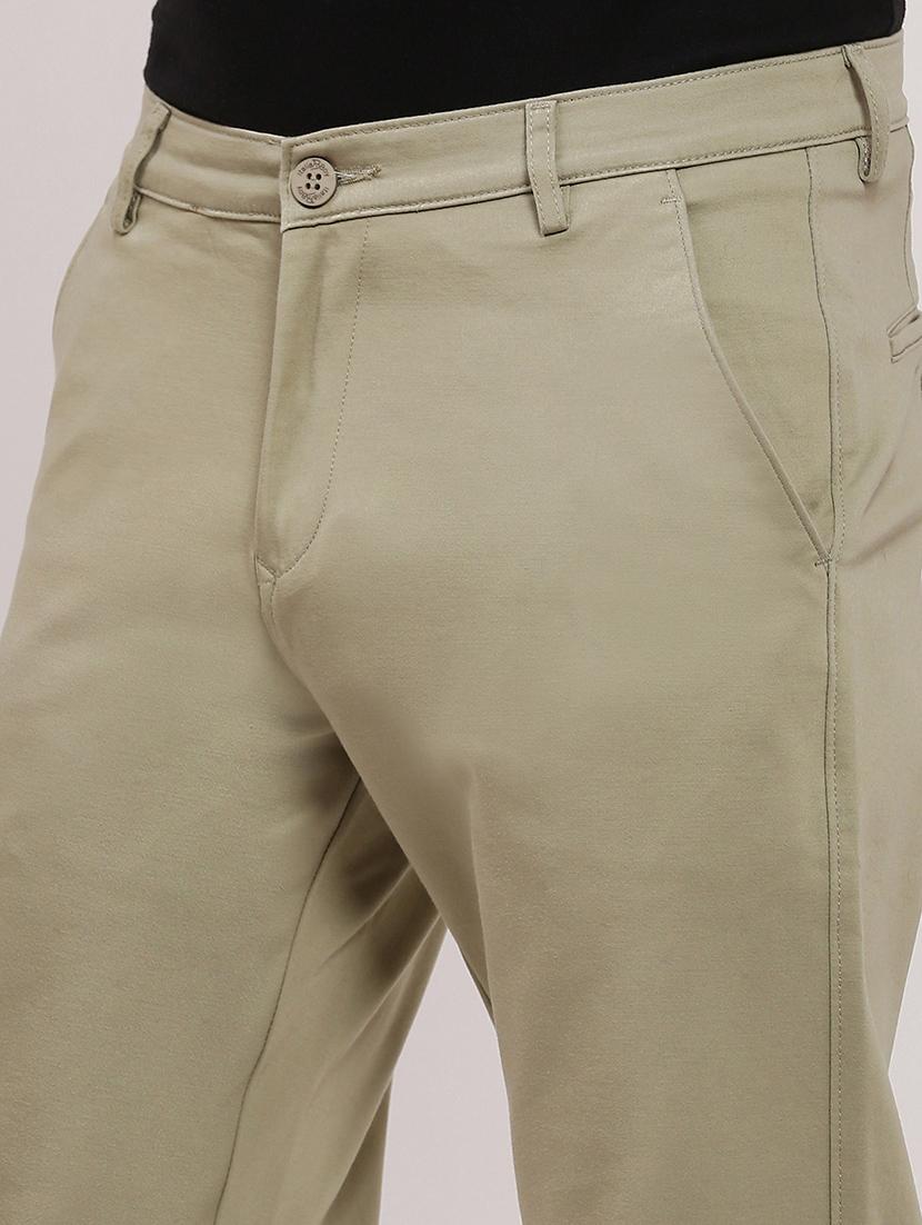 men low rise solid chinos - 21682465 - Standard Image - 5
