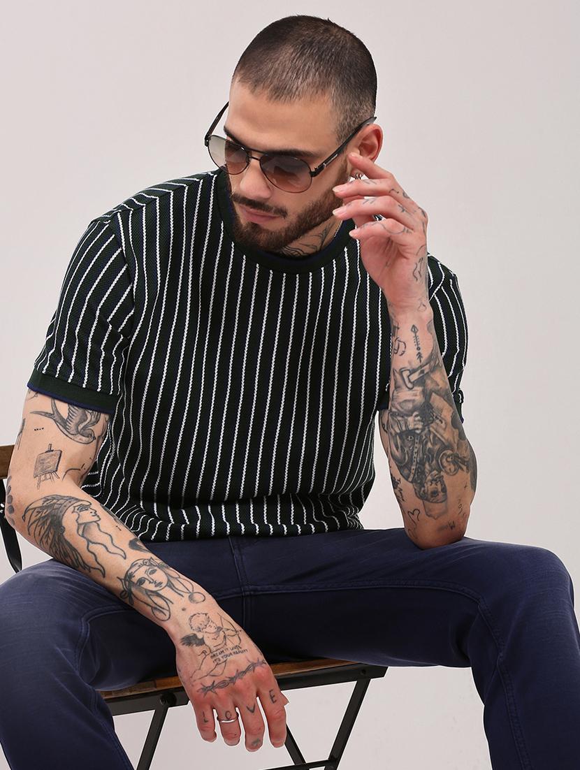 men short sleeves striped t-shirt - 21682470 - Standard Image - 3