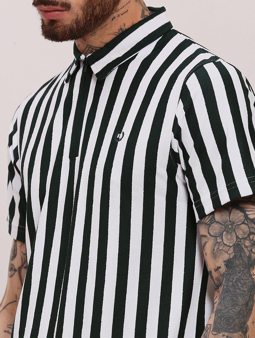 men short sleeves striped polo t-shirt - 21682471 - Standard Image - 5