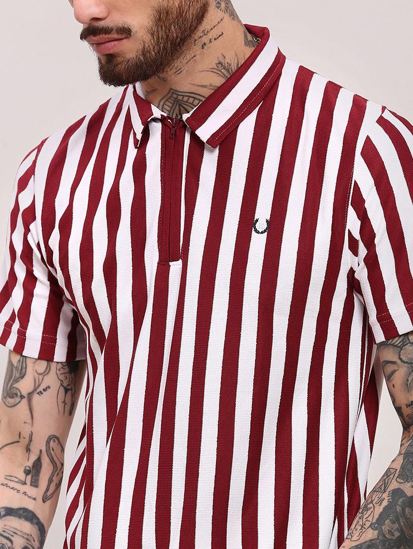men short sleeves striped polo t-shirt - 21682472 - Standard Image - 5