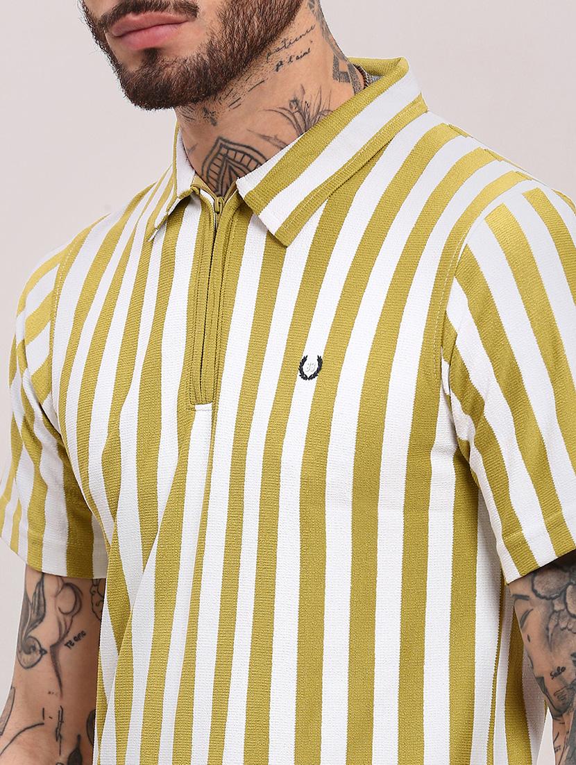 men short sleeves striped polo t-shirt - 21682475 - Standard Image - 5