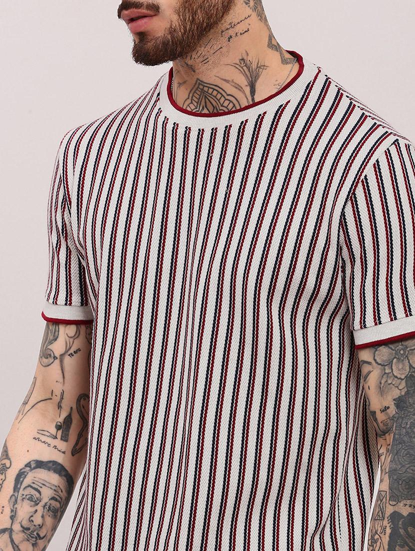 men short sleeves striped t-shirt - 21682484 - Standard Image - 5