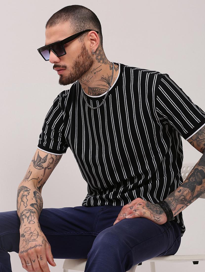 men short sleeves striped t-shirt - 21682491 - Standard Image - 3