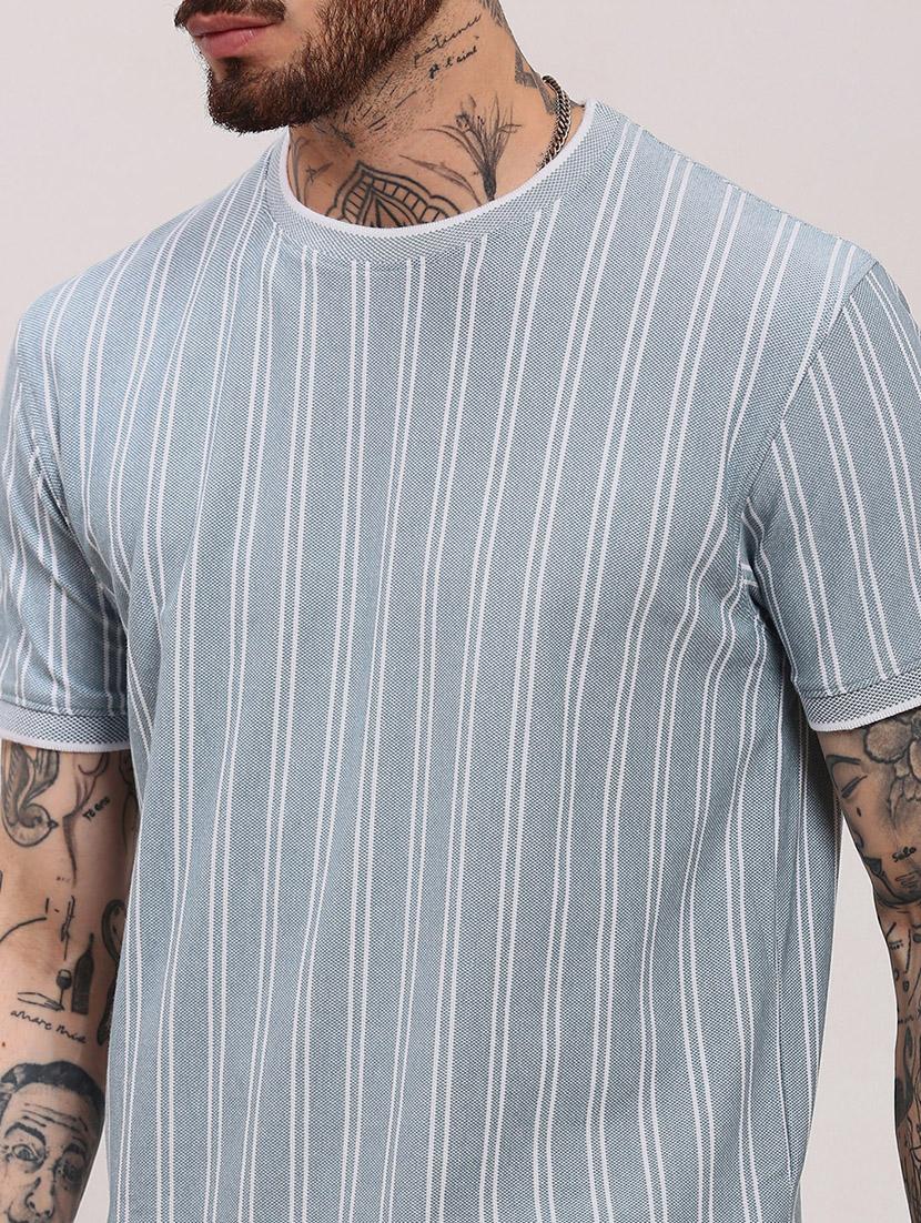 men short sleeves striped t-shirt - 21682492 - Standard Image - 5