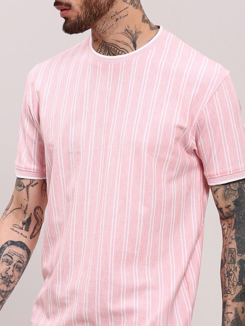 men short sleeves striped t-shirt - 21682494 - Standard Image - 5